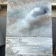 Rodzinny spacer w Pomorie original akwareli A4