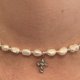 Choker z naturalnych pereł słodkowodnych z krzyżykiem