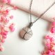 Naszyjnik Drzewo Życia Kwarc Różowy stal chirurgiczna wisiorek handmade wirewrapping