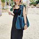 Duża turkusowa damska xxl torba boho worek shopper