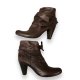 Amazing vintage Italian leather pointed toe ankle boots designer y2k 90s size 40