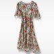 Stunning vintage floral dress with puff sleeves
