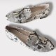 ZARA Leather loafers  in a chic snakeskin pattern