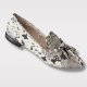 ZARA Leather loafers  in a chic snakeskin pattern
