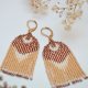 Kremowe księżyce - kolczyki ze szklanych koralików w stylu boho