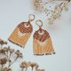 Kremowe księżyce - kolczyki ze szklanych koralików w stylu boho
