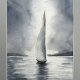 Żaglówka na morzu. Akwarela 42*30 cm