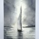 Żaglówka na morzu. Akwarela 42*30 cm