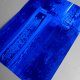 Abstrakcyjny obraz Deep Blue, akryl na papierze 42x59,4 cm, nowoczesna sztuka, ultramaryna