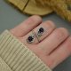 Pierścionek regulowany ametyst, wire wrapping, stal chirurgiczna