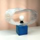 LAMPA UPCYCLING  NIEBIESKA kostka