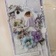 Kartka urodzinowa kobieca, prezent urodzinowy, kartka ręcznie robiona "Violet Memories 1" GOTOWA