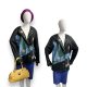Stunning true vintage oversize 70s leather jacket embroidery Bavarian style