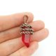 Wisiorek wire wrapping z malinowym kwarcem