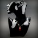Wisiorek wire wrapping z malinowym kwarcem