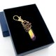 Brelok wire wrapping z kwarcem tytanowym
