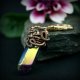Brelok wire wrapping z kwarcem tytanowym