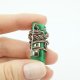 Jaspis cesarski broszka wire wrapping