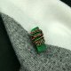 Jaspis cesarski broszka wire wrapping