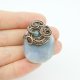 Agat broszka wire wrapping