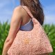 Torba Hobo na ramię z koralowej plecionki