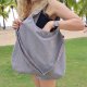 Duża damska xxl torba boho worek shopper szara