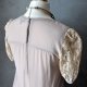 Bluzka TOPSHOP nude brudny róż koronka bufy zip S