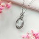 Naszyjnik Howlit Marmurkowy stal chirurgiczna wisiorek handmade wirewrapping