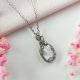Naszyjnik Howlit Marmurkowy stal chirurgiczna wisiorek handmade wirewrapping