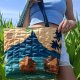 Pikowana duża torba shopper Bora-Bora