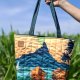 Pikowana duża torba shopper Bora-Bora