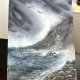 Wybrzeże morskie Original Akwarela 42x30cm