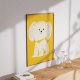 Plakat 42 x 59,4 cm Biały psiak