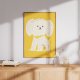 Plakat 42 x 59,4 cm Biały psiak