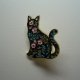PIN PRZYPINKA BROSZKA KWIATOWY KOTEK