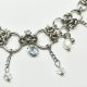Elegancki choker ze stali chirurgicznej z perłami i sercem