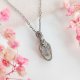 Naszyjnik Kryształ Górski stal chirurgiczna wisiorek handmade wirewrapping