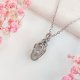 Naszyjnik Kryształ Górski stal chirurgiczna wisiorek handmade wirewrapping