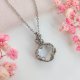 Naszyjnik Kryształ Górski stal chirurgiczna wisiorek handmade wirewrapping