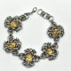 Ręcznie robiona bransoletka chainmaille stal chirurgiczna szkło