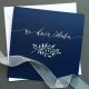 granatowa ekskluzywna ślubna minimalistyczna handmade