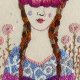 HAFT portret kobiety kwiat