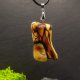 Wisiorek "Bursztyn nleczny" –żywioł ognia i bursztynowego światła,octowiec, pirografia, prezent; Amber and Wood Pendant, biżuteria