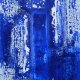 Zestaw 2 obrazów abstrakcyjnych – akryl na papierze – 42 x 59,4 cm – ultramaryna i biel
