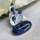 Naszyjnik z lapis lazuli w ogniu - płomień elegancji a1133