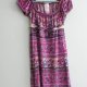 Zara Sukienka Boho styl Hippie Sukienka Vintage z dżerseju