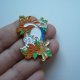 PIN PRZYPINKA BROSZKA KOTEK W KWIATACH