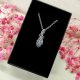 Naszyjnik Kamień Księżycowy Mini stal chirurgiczna wisiorek handmade wirewrapping