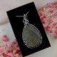 Naszyjnik Jaspis stal chirurgiczna wisiorek handmade wirewrapping