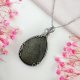 Naszyjnik Jaspis stal chirurgiczna wisiorek handmade wirewrapping